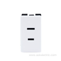 2 Pin Power Outlet Modular sockets Italy white